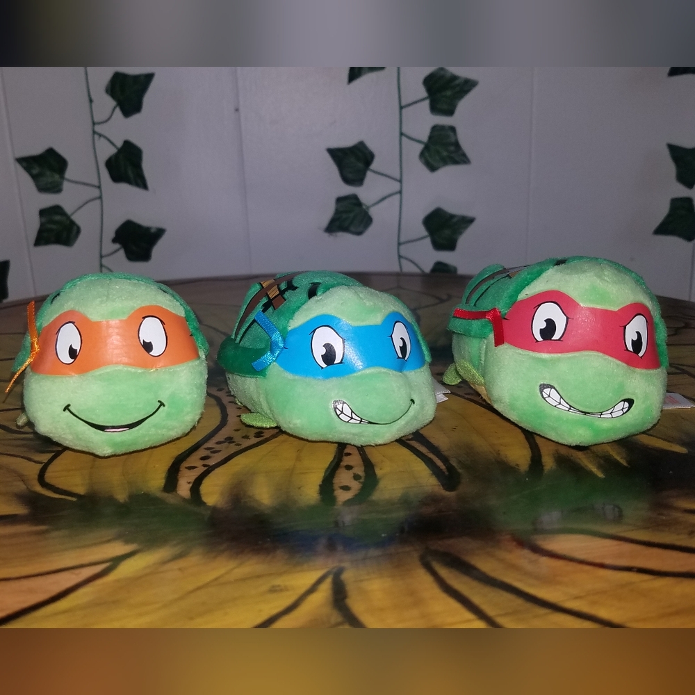 3 ty ninja turtle stuffies